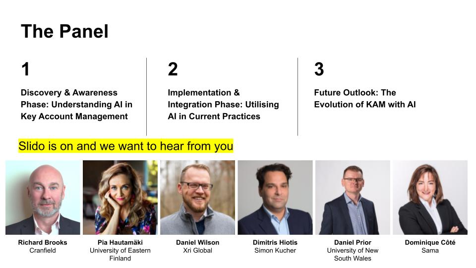 Panel Session AI in KAM