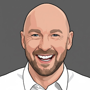 Illustrated portrait of Richard Brooks